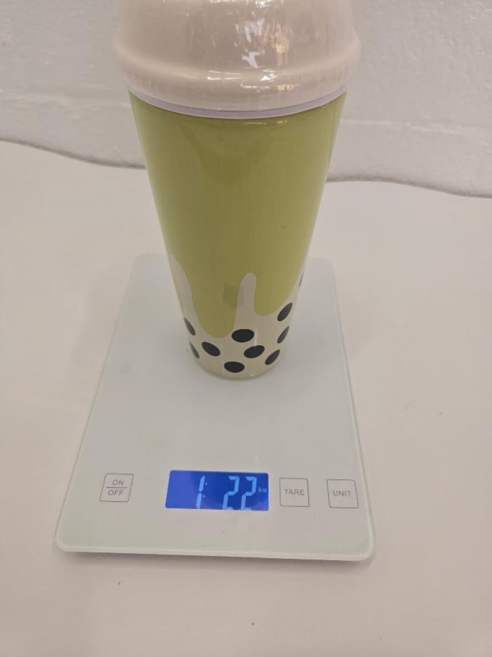Ceramic Boba Bubble Tea Cup Tumbler with Straw Kawaii Drinkware